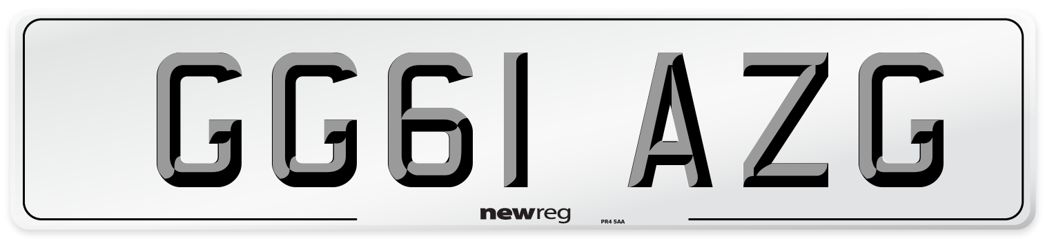GG61 AZG Number Plate from New Reg